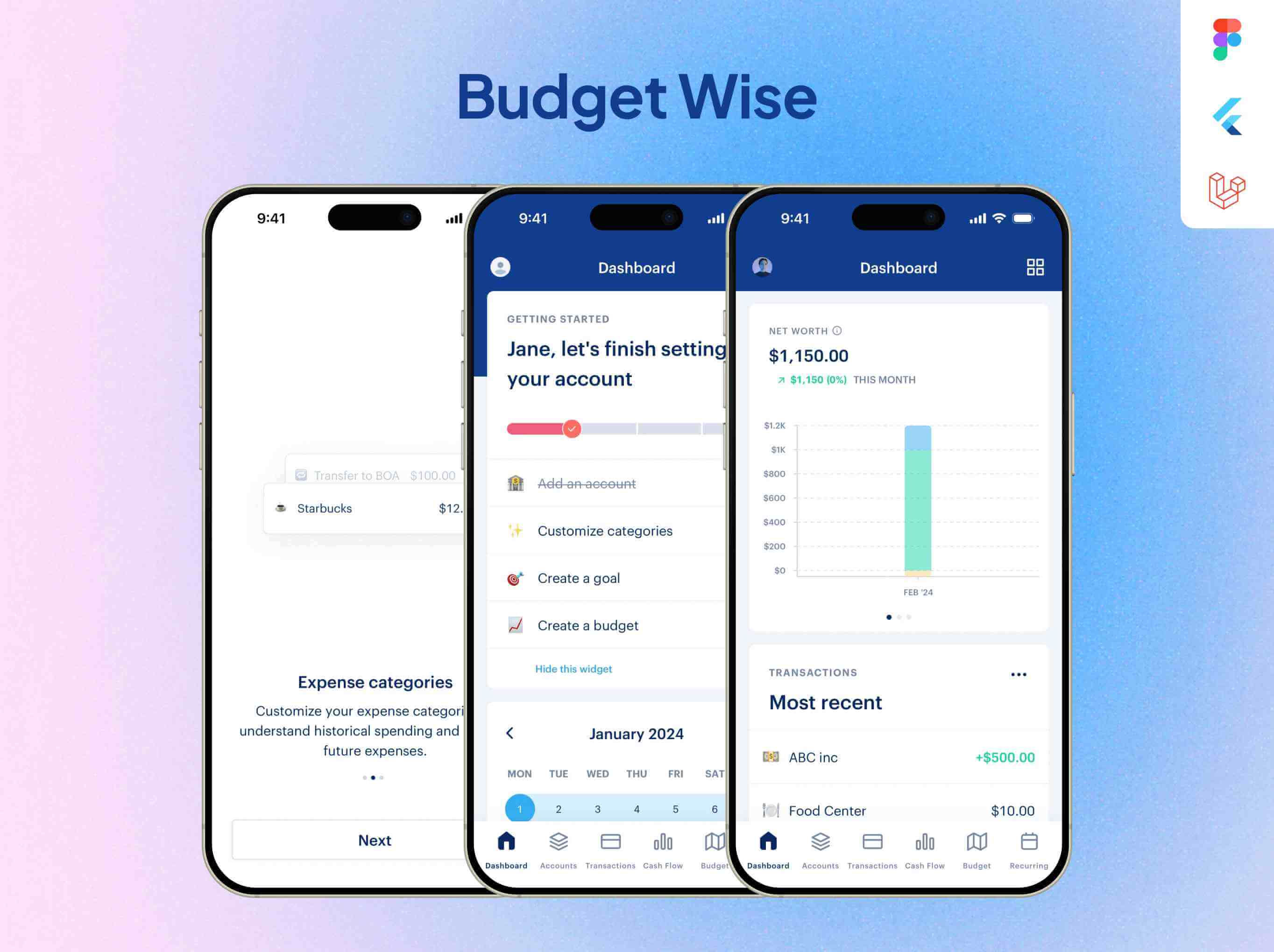 Budget Wise - personal finance app case study